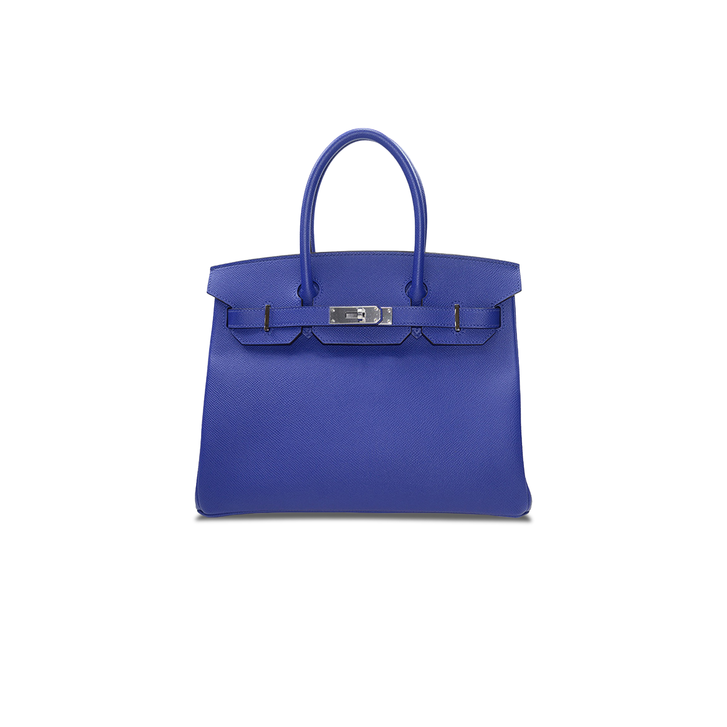 HERMES BIRKIN 35 TOGO LEATHER ELECTRIC BLUE SILVER BUCKLE BAG H028369CK7T (35*28*18cm)